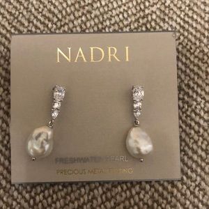 Nadri freshwater pearl earrings
